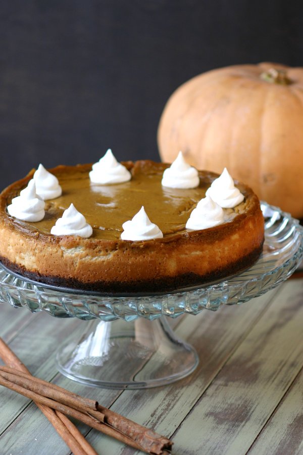 Vegan Pumpkin Pie Cheesecake | Lands & Flavors