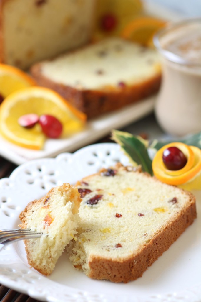 Vegan Orange Cranberry Coriander Pound Cake | Lands & Flavors